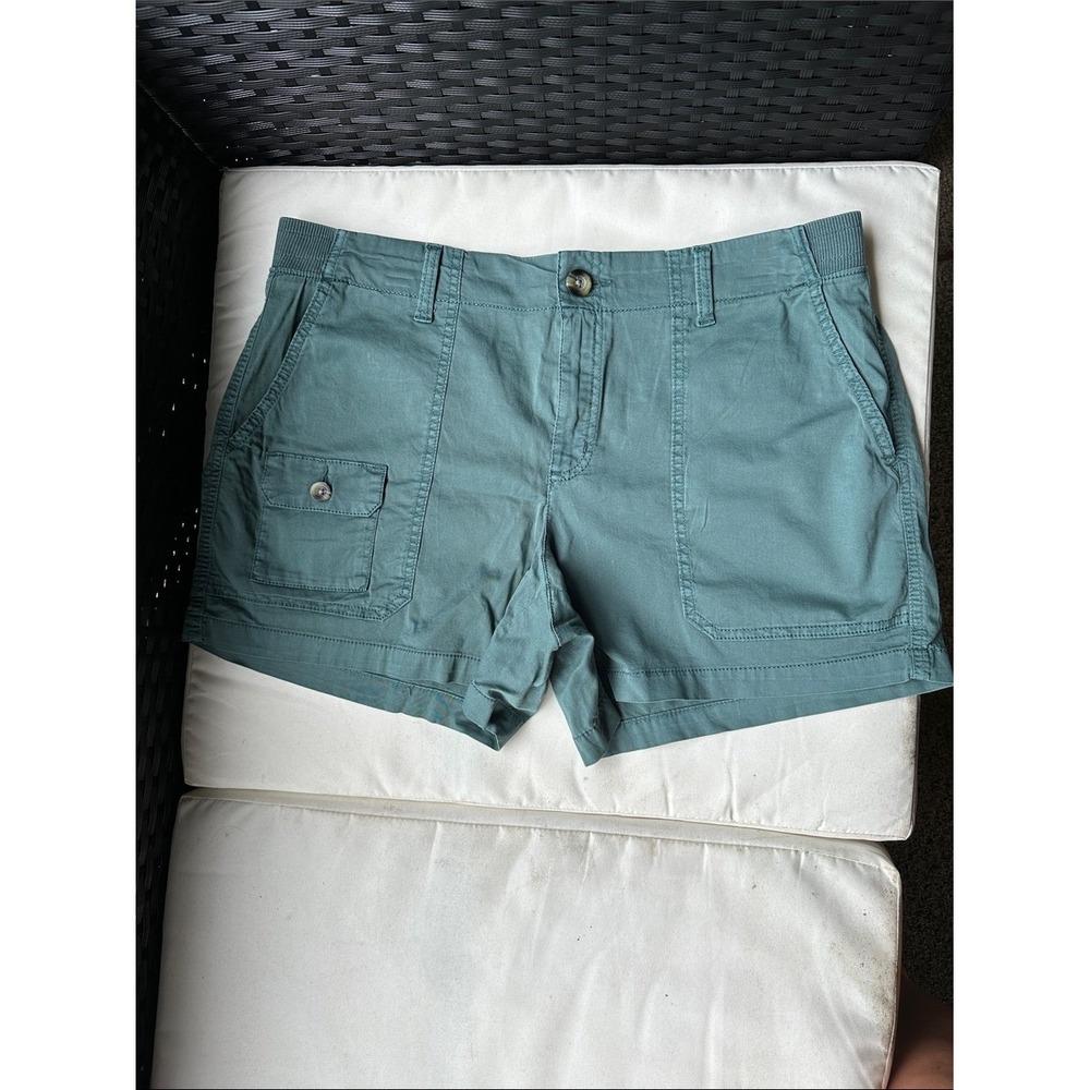 Sonoma‎ Goods For Life Women 16 Teal Green Utility Cargo Shorts Stretch Cotton